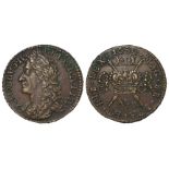 Ireland "Gunmoney" Halfcrown 1689 Nov, VF, a little verdigris.