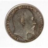 Sixpence 1902 matte proof, lightly toned nFDC