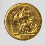 Sovereign 1906M, Melbourne Mint, Australia, S.3971, VF, scratch rev.