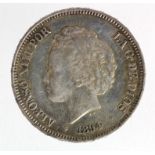 Spain silver 5 Pesetas 1894 (94) PG-V, KM# 700, nEF