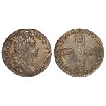 Sixpence 1697 C, Chester Mint, 1st bust, late harp, small crowns, S.3533, toned GVF, adjustment