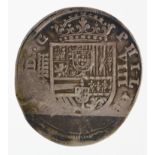 Spain silver 8 Reales 1620 A+, KM# 28.3, parts of the details are VF, but for some reason the coin