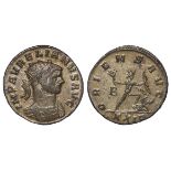 Aurelian billon antoninianus, Rome Mint 274-275 AD. Reverse reads: ORIENS AVG. Sol advancing right