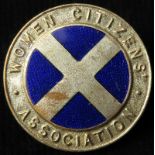 Suffragette related badge - Women's Citizens Association (Scotland) made by Fattorini & Sons Ltd.,