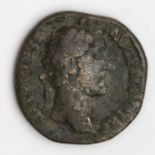 Antoninus Pius brass sestertius, Rome Mint 146 A.D., reverse:- Antoninus in triumphal quadriga left,