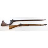 Percussion Enfield 3 band reproduction, and an Indian Afghanistan percussion rifle. (2) Buyer