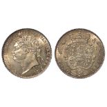 Sixpence 1821 GIV garnished shield, S.2813, GEF