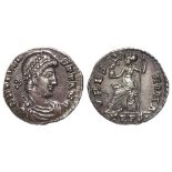 Valens silver siliqua, Trier Mint 375-378 A.D., Sear 19678, obverse:- Diademed, draped and cuirassed