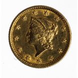 USA gold Dollar 1854 bright VF