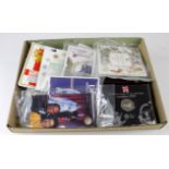 Royal Mint (18) BU sets and presentation packs, 1980s to 2000s.