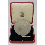 British Commemorative Medal, silver d.57mm: George V, Silver Jubilee 1935, official Royal Mint large