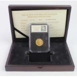 Sovereign 1862 (shieldback) VF in a "Coin portfolio management" case and box