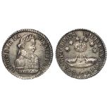 Bolivia silver Half Sol 1828/7 PTS JM, KM# 93.2, EF