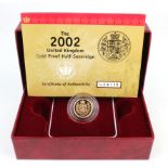 Half Sovereign 2002 Proof FDC boxed as issued