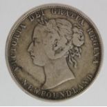 Canada, Newfoundland silver 50 Cents 1882H nF