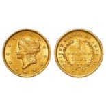 USA gold Dollar 1851 EF