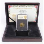 Guernsey One Pound 2015 (struck in 22ct gold) Proof FDC boxed with certificate