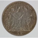 Switzerland 5 Francs 1876 (X# S13) EF