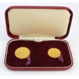 Isle of Man Sovereign & Half Sovereign 1973 Unc in a red box