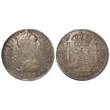Spanish Mexico silver 8 Reales 1789 Mo FM, 'CAROLVS IV', KM# 107, toned VF, engraved obverse: '