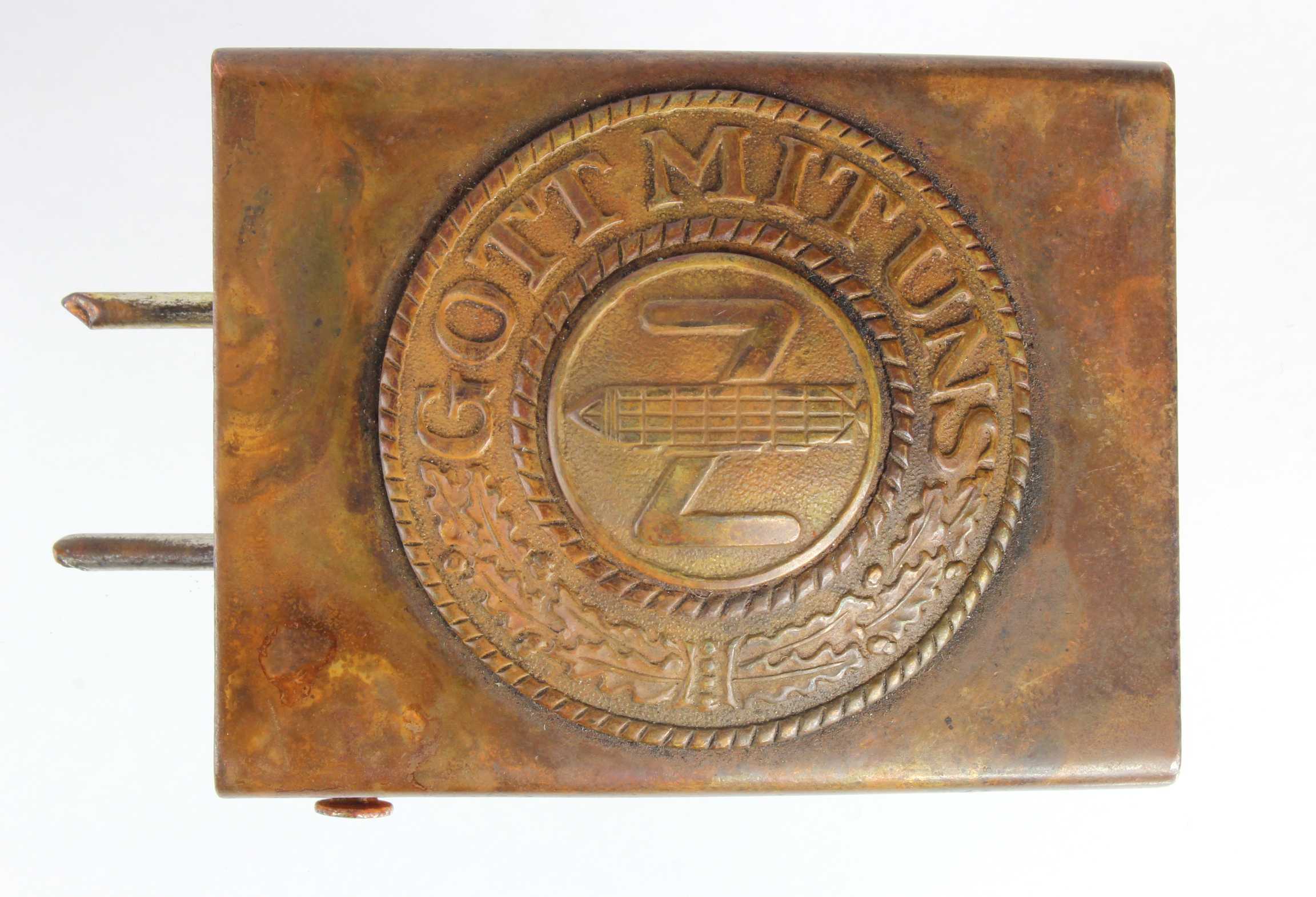 WW1 German Zeppelin Brass Buckle.