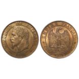 France 5 Centimes 1865A, AU with lustre.