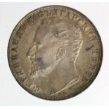 Bulgaria silver 5 Leva 1894, KM# 18, aEF