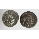 Roman Republican silver denarii (2): M Papirius Carbo, Rome 122 BC, Crawford 279/1, 19mm, 3.82g, VF,
