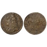 Ireland "Gunmoney" Halfcrown 1689 Aug, VF