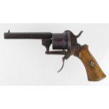 19th Century Belgium Pin fire pocket revolver. Nice clean gun much original finish.