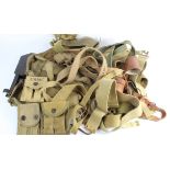 WW2 Webbing including Bren Case Catcher, Colt and M1 Car Mag Pouches, Rifle Slip, Basic Pouches