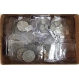 GB & World Coins (71): GB Silver x23 including Crown 1900 LXIV nVF, GB Copper & Bronze x22 mostly