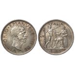 Italy silver 20 Lire 1927R, Yr. VI, KM# 69, EF