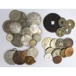 GB & World Coins & Tokens: 25x GB silver coins and medals, mostly 20thC from circulation, 5x