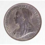 Florin 1901, lightly toned EF