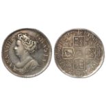 Shilling 1714 roses & plumes, S.3617, nVF