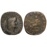 Maximinus I brass sestertius, Rome Mint 236-238 A.D., reverse reads:- SALVS AVGVSTI S C Salus