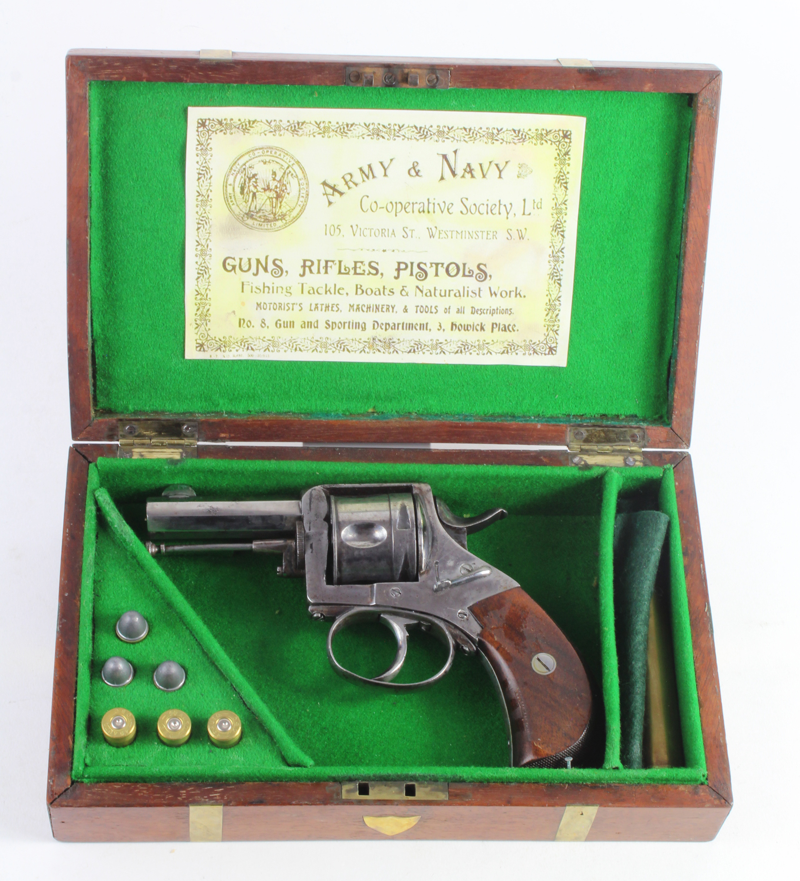 Revolver - a .442 ovoid bore Calibre rimfire 'Bulldog' Revolver circa 1875. Octagonal barrel 2.5".