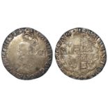 Charles I silver shilling, Tower Mint under the King 1625-1642, mm. Small Bell / Large Bell, 1634-