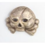 WW2 Waffen SS Allgemeine Totenkopf Death Head Cap Skull Badge