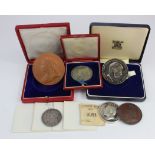 British Commemorative Medals (11): QV Diamond Jubilee 1897 small silver GVF scratches, large
