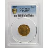 Sovereign 1857 PCGS slabbed as MS61