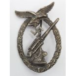 WW2 German Luftwaffe Flak Artillery Badge.