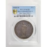 Italy, Lombardy/Venitia 5 Lira 1848. PCGS slabbed as AU58