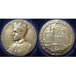 British Commemorative Medal, silver d.35mm: Investiture of Edward, Prince of Wales (Edward VIII)