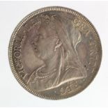 Halfcrown 1893, patchy tone EF (orignally sold as an impaired proof ?)