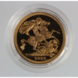 Half Sovereign 2006 Proof FDC in a hard plastic capsule