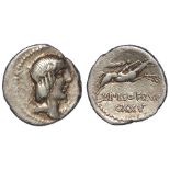 Roman Republican silver denarius, Rome Mint 80 B.C. of L.Calpurnius Piso L.f. Ln. Frugi, Sear