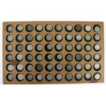 Germany (60) mostly silver coins in a home-made wooden tray, Imperial to Federal including much
