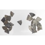 English silver hammered cut-farthings, probably thus, of Edward the Confessor, Short Cross type 12